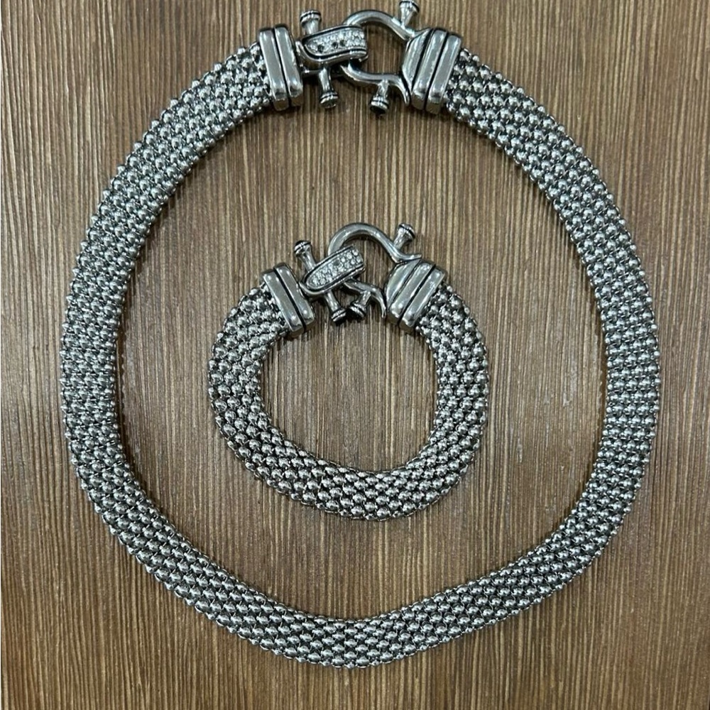 Emma Skye Elegant Silver Mesh Necklace